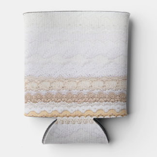 Nahtlose Spitzen-Sammlung: Texturen aus Stoff Dosenkühler