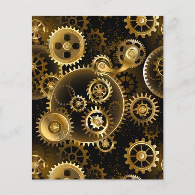 Nahtlose Steampunk-Messinggeräte (Vorderseite)