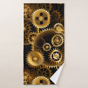 Nahtlose Steampunk-Messinggeräte Badehandtuch