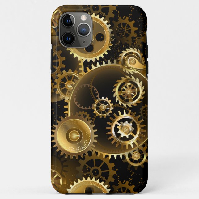 Nahtlose Steampunk-Messinggeräte Case-Mate iPhone Hülle (Rückseite)