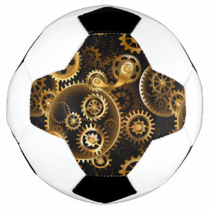 Nahtlose Steampunk-Messinggeräte Fußball