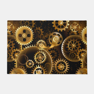 Nahtlose Steampunk-Messinggeräte Fußmatte
