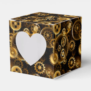 Nahtlose Steampunk-Messinggeräte Geschenkschachtel