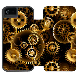 Nahtlose Steampunk-Messinggeräte Incipio Watson™ iPhone 5 Geldbörsen Hülle