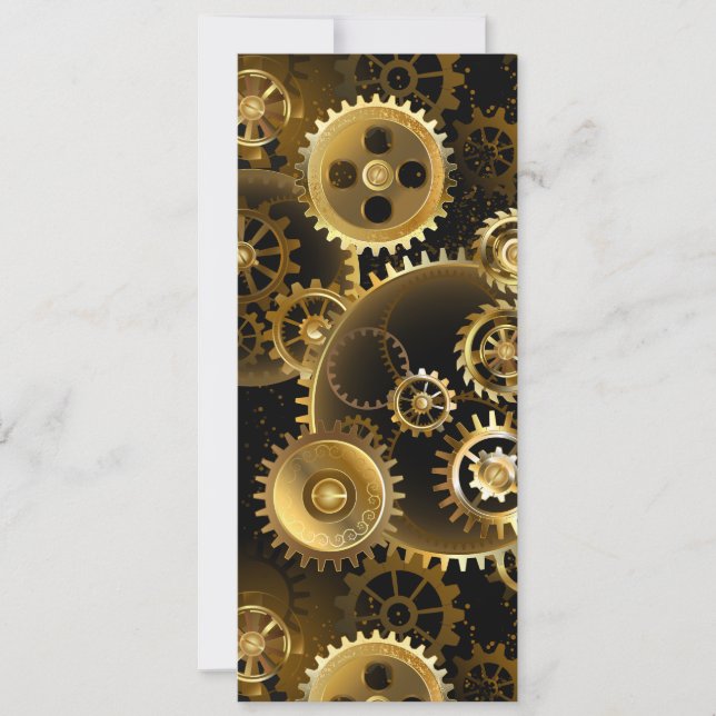 Nahtlose Steampunk-Messinggeräte Karte (Vorderseite)