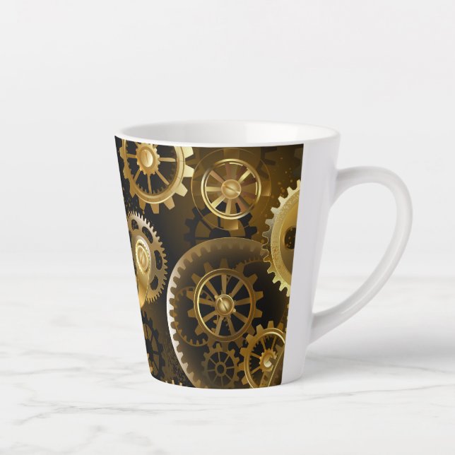 Nahtlose Steampunk-Messinggeräte Milchtasse (Rechts)