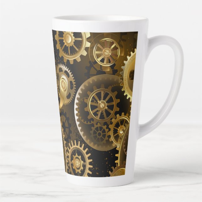 Nahtlose Steampunk-Messinggeräte Milchtasse (Rechts)