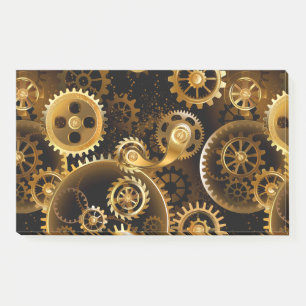 Nahtlose Steampunk-Messinggeräte Post-it Klebezettel