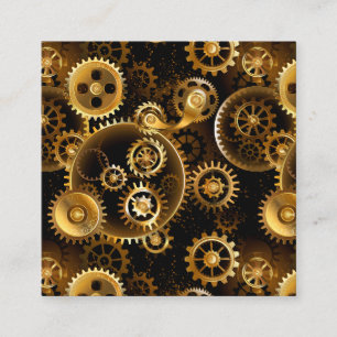 Nahtlose Steampunk-Messinggeräte Rabattkarte