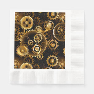 Nahtlose Steampunk-Messinggeräte Serviette