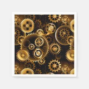 Nahtlose Steampunk-Messinggeräte Serviette