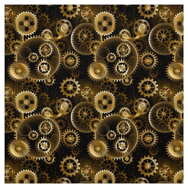 Nahtlose Steampunk-Messinggeräte Stoff (Muster)