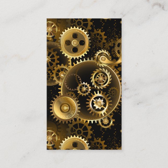 Nahtlose Steampunk-Messinggeräte Treuekarte (Vorderseite)