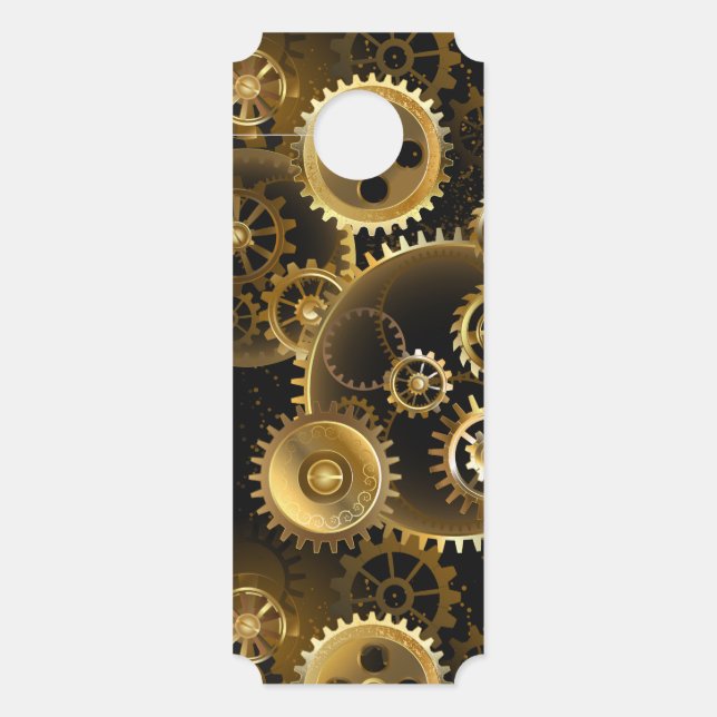 Nahtlose Steampunk-Messinggeräte Türanhänger (Vorderseite)