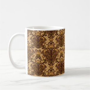 Nahtlose Tapete im Jugendstil, Vintage i Kaffeetasse