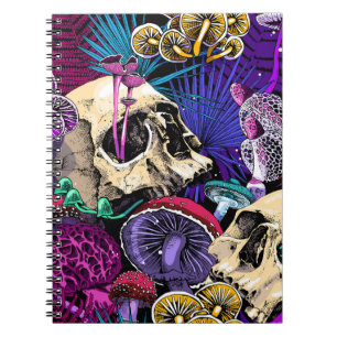 Nahtlose Tapete Muster. Bright Magic Psychedel Notizblock