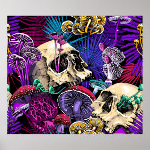 Nahtlose Tapete-Muster. Bright Magic Psychedel Poster