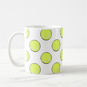 Nahtlose Tennissball-Muster \ Kaffeetasse