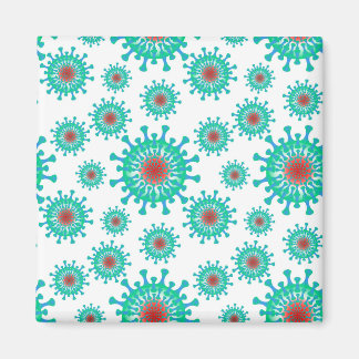 Nahtlose Textur - Coronavirus Magnet
