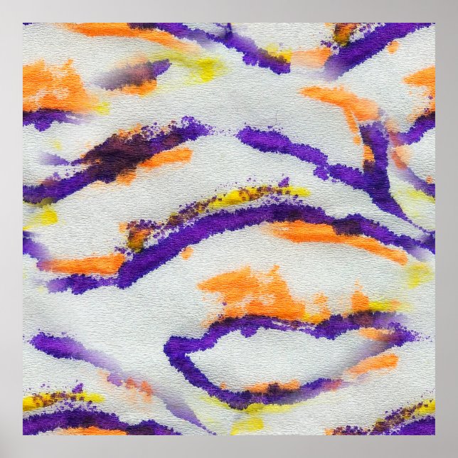 Nahtlose Tierzebra. Kunstmuster. Abstrakt Poster (Vorne)