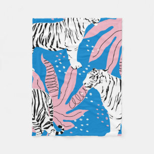 Nahtlose Tiger-Muster, Hintergrund wild lebender T Fleecedecke