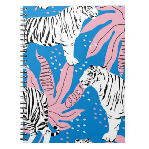 Nahtlose Tiger-Muster, Hintergrund wild lebender T Notizblock