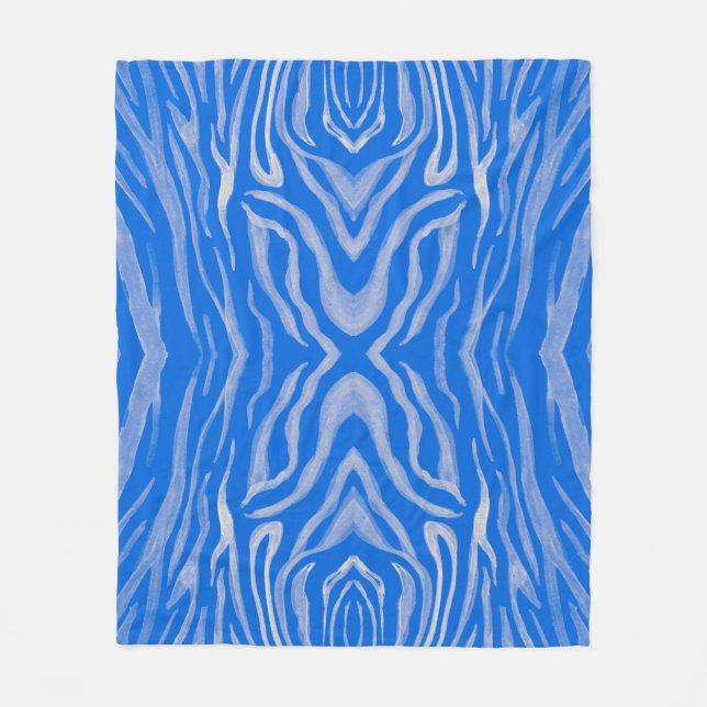 Nahtlose Tigerhautmuster Fleecedecke (Vorderseite)