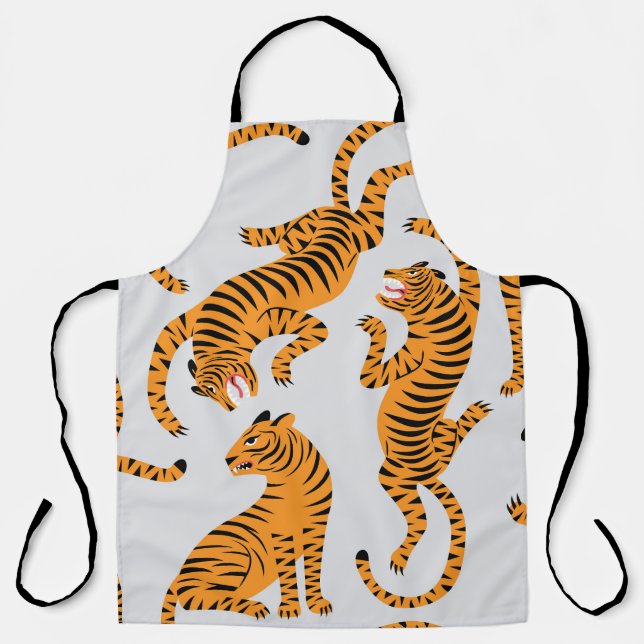 Nahtlose Tigermuster, Thema Wildtiere. Schürze (Vorderseite)