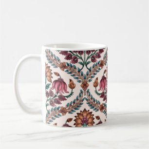 Nahtlose traditionelle Mughal-Kunst, Muster, flora Kaffeetasse