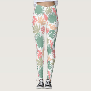 Nahtlose tropische Blätter Leggings