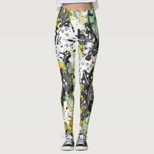 Nahtlose tropische Dschungel exotische Blätter abs Leggings