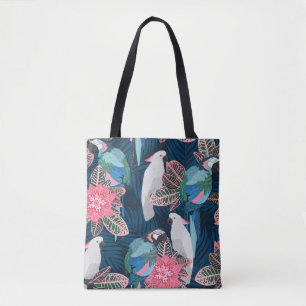 Nahtlose tropische Muster mit Papageien. Vintager 