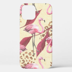 Nahtlose tropische Muster mit rosa Flamingo, Lev Case-Mate iPhone Hülle