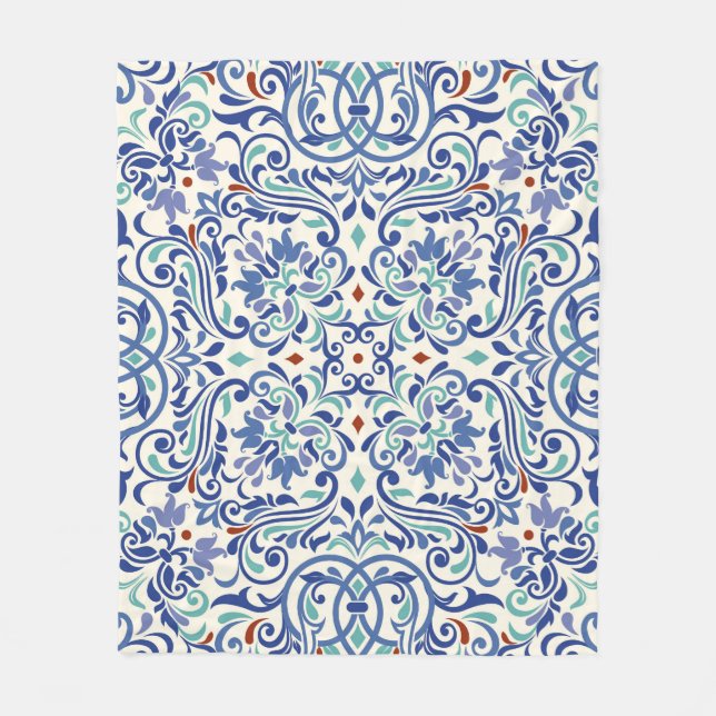 Nahtlose türkische bunte Muster. Endloses Muster Fleecedecke (Vorderseite)