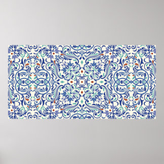 Nahtlose türkische bunte Muster. Endloses Muster Poster