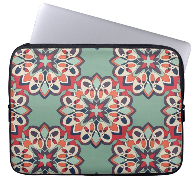 Nahtlose türkische Farbe Laptopschutzhülle (Vorderseite)