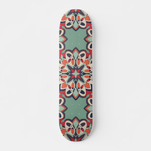 Nahtlose türkische Farbgebung Vintag Skateboard