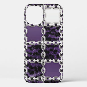 Nahtlose ultraviolette Leoparden und Silberkettche Case-Mate iPhone Hülle