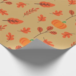 Nahtlose Umschlagpapier Fall Leaf, Pumpkin Gewürz Geschenkpapier