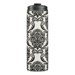 Nahtlose Verzierung mit dekorativen Elementen. Fre Thermosbecher