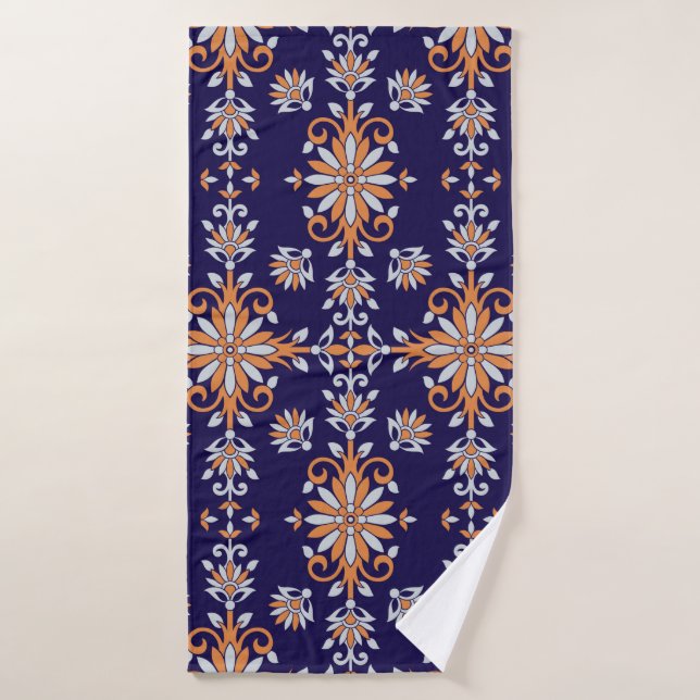 Nahtlose Vintage Blumenmuster Badehandtuch (Badehandtuch)