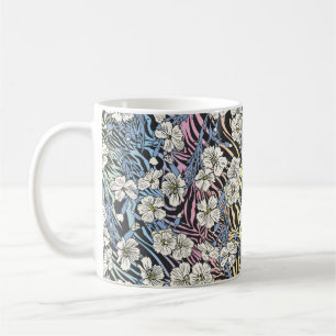 Nahtlose Vintage Blumenmuster. Feld "Blume" Kaffeetasse