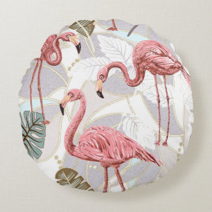 Nahtlose Vintage Blumenmuster mit fl Rundes Kissen