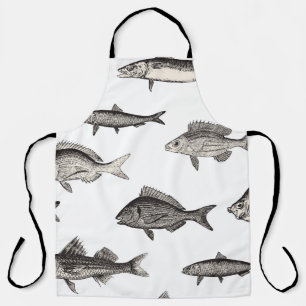 Nahtlose Vintage Fischgemusterung, Fische, Patter Schürze