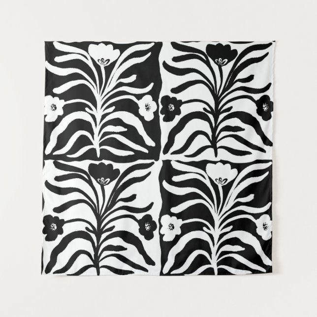 Nahtlose Vintage Hand mit Blumenmuster Wandteppich (Vorderseite)