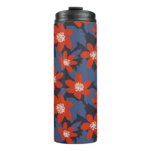 Nahtlose Vintage Muster im skandinavischen Stil mi Thermosbecher
