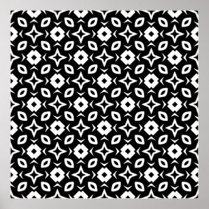 Nahtlose Vintage Muster in geometrischen Ornamente Poster
