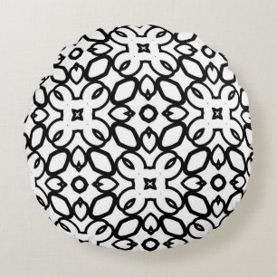 Nahtlose Vintage Muster in geometrischen Ornamente Rundes Kissen