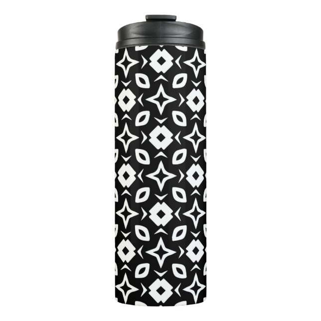 Nahtlose Vintage Muster in geometrischen Ornamente Thermosbecher (Vorderseite)