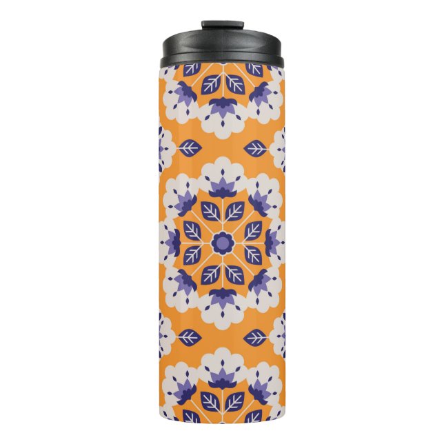 nahtlose Vintage Muster Thermosbecher (Vorderseite)
